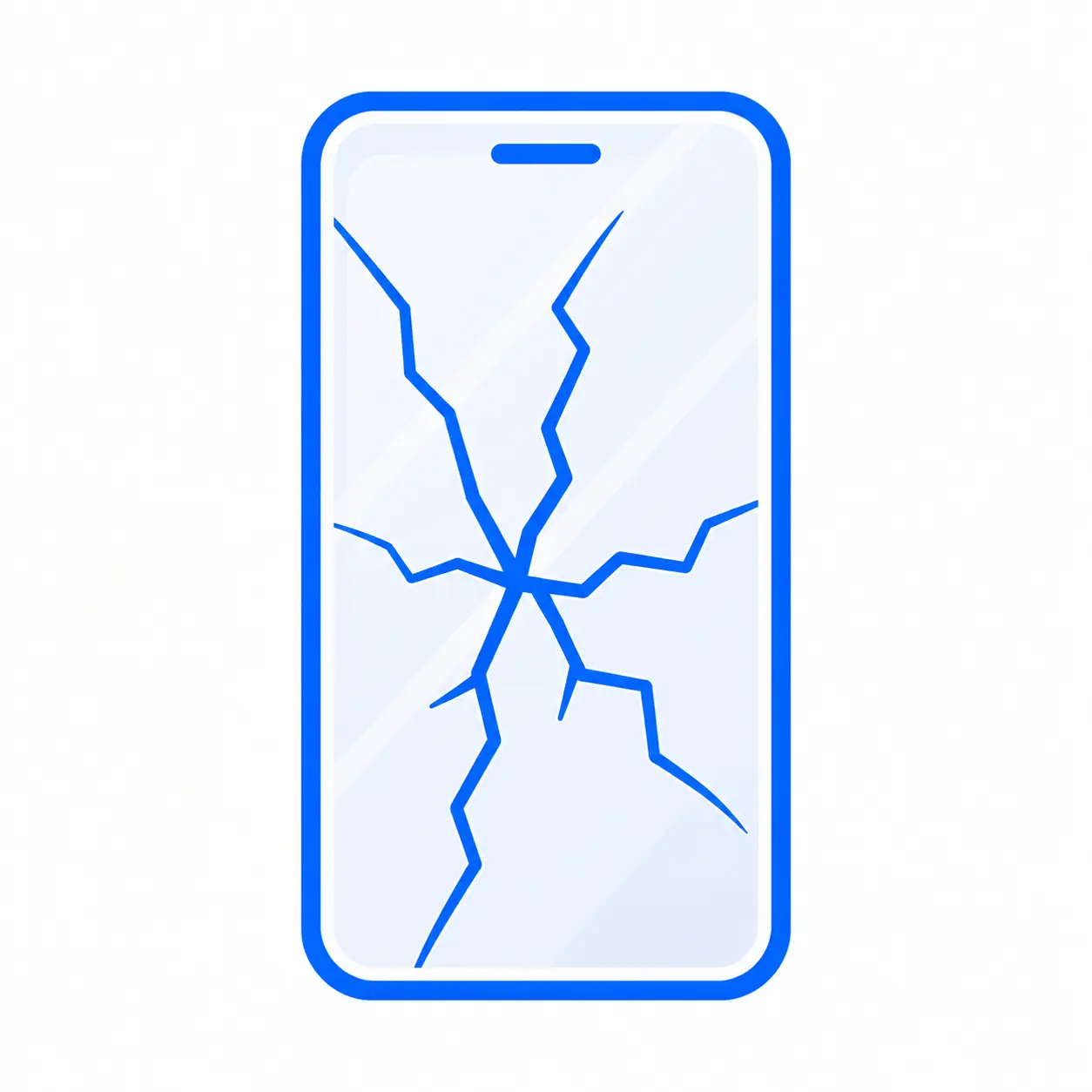 Cracked phone screen repair icon