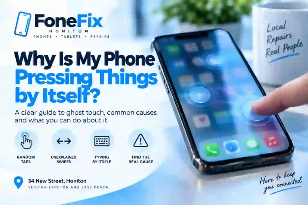 Phone pressing things by itself showing ghost touch – FoneFix Honiton